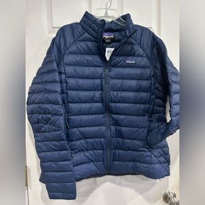 Patagonia Women’s XXL Down Sweater Puffer Jacket New Navy Blue NWT Puff